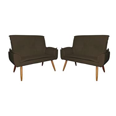 Imagem de Kit 02 Poltronas Namoradeiras Emília Suede Cores - DS Estofados