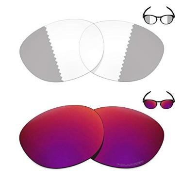 Imagem de Mryok+ 2 pares de lentes de substituição para óculos de sol Oakley Latch – Cinza Eclipse fotocromático/Midnight Sun