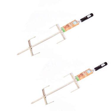 Imagem de Pack 2 Espetos Costelão Com 81 Cm De Lâmina E 15 Cm De Cabo
