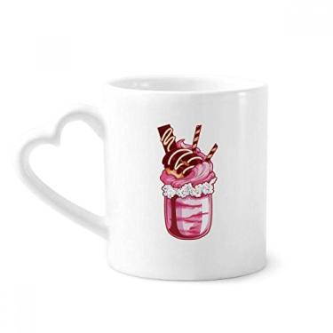 Imagem de Biscoitos de chocolate com creme Caneca de sorvete Caneca de café Cerâmica Copo de coração de vidro