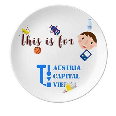 Imagem de Prato de porcelana Austria Capital Vienna Prato de jantar redondo Boy Man