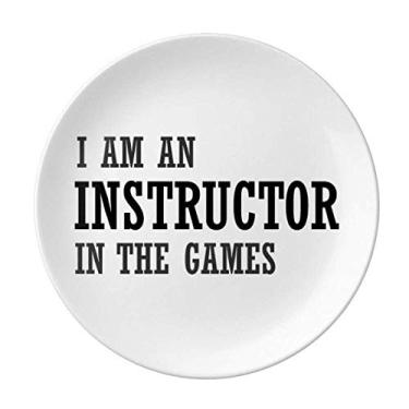 Imagem de Prato decorativo de porcelana para jantar I Am An Instructor In The Games