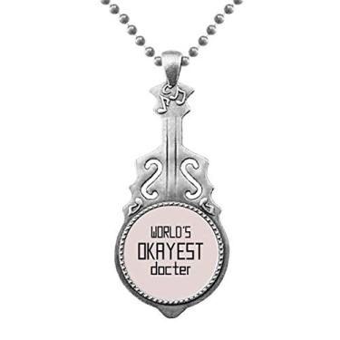 Imagem de OFFbb-USA World's Okayest Doctor Best Citação Pingente Joias Música Torque Hangtag