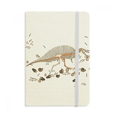 Imagem de Caderno de ossos de grama de dinossauro, capa dura de tecido, diário clássico A5
