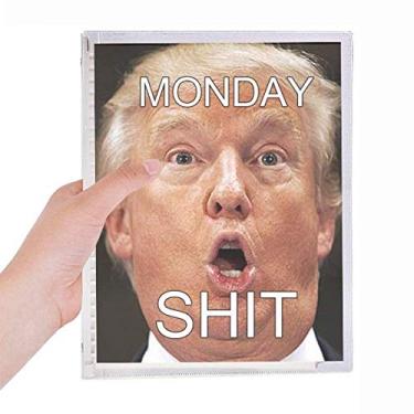 Imagem de Caderno de imagem American Great Funny Shit Monday com folhas soltas e diário recarregável