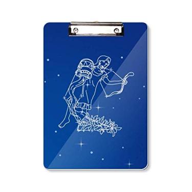 Imagem de Placa de apoio para prancheta com padrão de constelação Star Universe Aquarius A4