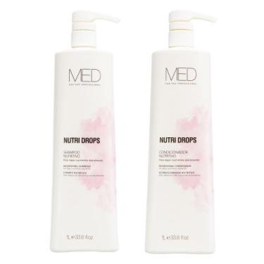 Imagem de Kit Med For You Nutri Drops: Shampoo E Condicionador De 1 Litro Para C