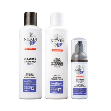Imagem de Kit Nioxin Trial Sistema 6 Shampoo 150ml + Condicionador 150ml + Treatment 40ml 
