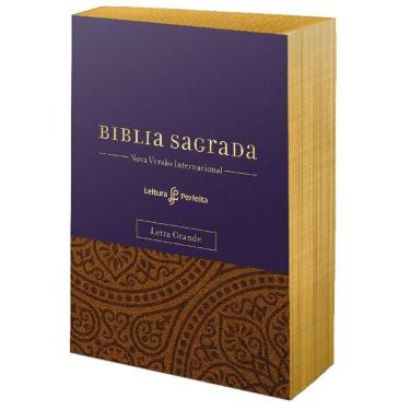 Imagem de Bíblia Nvi, Couro Soft, Roxo E Amarelo, Letra Grande, Com Espaço Para Anotações, Leitura Perfeita