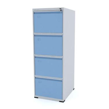 Imagem de Arquivo De Aço 4 Gavetas Pandin Rptcm - Cinza/Azul Dalí