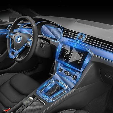 Imagem de LAVIYE Interior do carro GPS navegador console central TPU transparente película protetora Filme anti-risco, para Volkswagen Aagotan 2020-2023