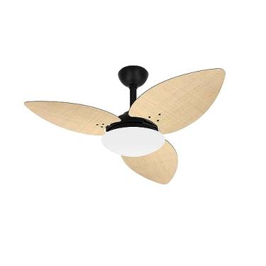 Imagem de Ventilador de Teto Preto Turbo Winds 3 Pás Palha Ventax 110V