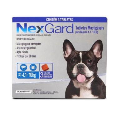 Imagem de Antipulgas E Carrapatos Nexgard Para Cães De 4,1 A 10 Kg 3 Tabletes -