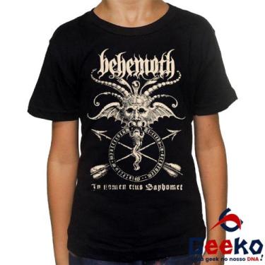 Imagem de Camiseta Infantil Behemoth 100% Algodão Rock Geeko