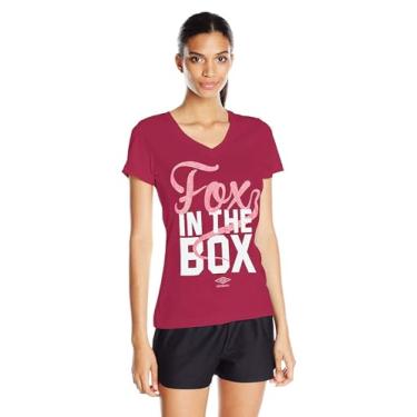Imagem de Umbro Blusa feminina The Fox manga curta, marrom/coral Canyon, médio