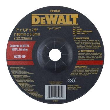 Imagem de Disco de Desbaste Metal - 7``X 6,3mm X 7/8`` - DEWALT