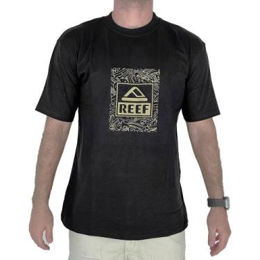 Imagem de Camiseta Reef Básica Estampada 04 Sm24 Masculina Preto