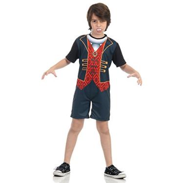 Imagem de Fantasia Vampiro Damian Curto Infantil 910644-g Sulamericana Fantasias Preto/vermelho 10/12 Anos
