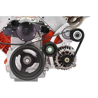 Imagem de ICT Billet Suporte de alternador de montagem baixa LS Truck para bomba de água elétrica com tensor compatível com caminhão/LS3 L99 Camaro SS 4.8L 5.3L 6.0L 6.2L LSX LQ4 LQ9 L33 551667EWP-3