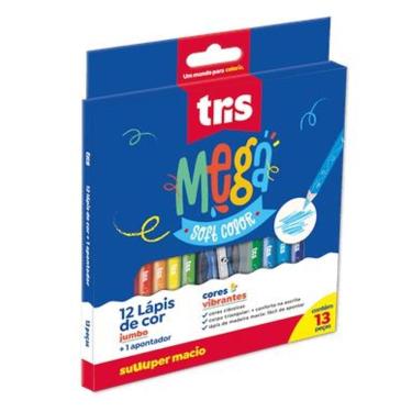 Imagem de Lápis de Cor Tris Mega Soft Jumbo 12 Cores