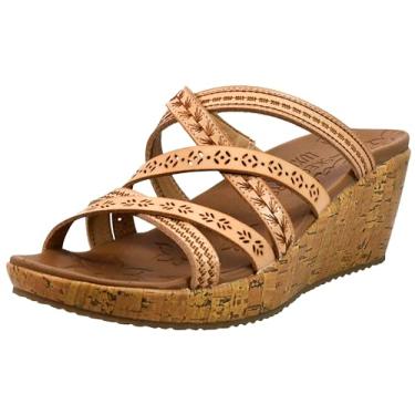 Imagem de Skechers Women's Beverlee-Tiger Posse Wedge Sandal Natural 7.5 Wide