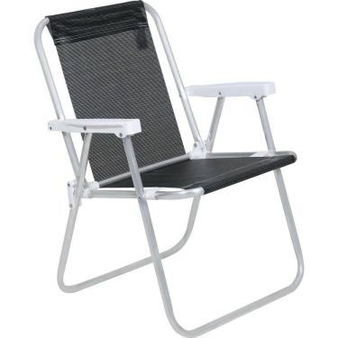 Imagem de Cadeira de Praia Alta Sannet Aluminio Preta 023574 BEL