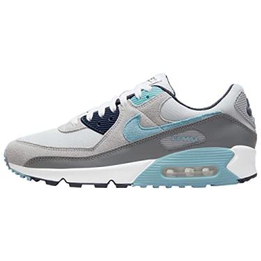 Imagem de Nike Tênis masculino Air Max 90 platina pura/azul desgastado (DM0029 003), Azul, 41 BR