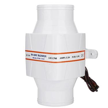 Imagem de plplaaoo Ventilador de ar elétrico de porão marítimo DC 12 V, ventilador de ventilação forte e silencioso para iate, caravana, barco, motor, ventilador, ventilador, ventilador, 130cfm