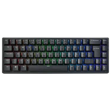 Imagem de Teclado Mecânico Gamer Akko 3068B Plus - ABNT2 - RGB - Switch Akko Azul - Preto - 3068B-Plus-Blue