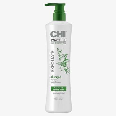 Imagem de CHI Xampu esfoliante Powerplus para couro cabeludo Renew System, 500 ml
