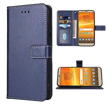 Imagem de FDCWTSH Compatível com Moto E5 Plus E 5 Supra Capa carteira alça de pulso capa flip suporte suporte acessórios celulares capas de telefone para Motorola E5+ MotoE5plus 5E 5ª geração E5plus azul