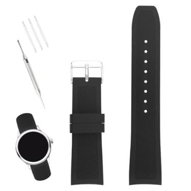 Imagem de XIW Pulseira de borracha de substituição para relógio Casio MDV106-1AV 200 M WR MTP-VD01 de 22 mm para mulheres, pulseira de silicone, masculina, curvada