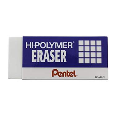Imagem de Pentel Borracha de bloco de polímero de alta qualidade, super GG, branca, pacote com 8 (ZEH-99)