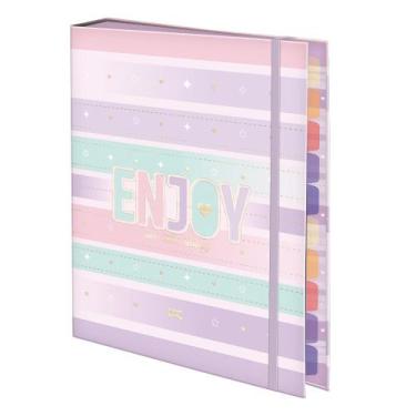 Imagem de Fichário Elástico Argola Universitário Enjoy 48fls Dac