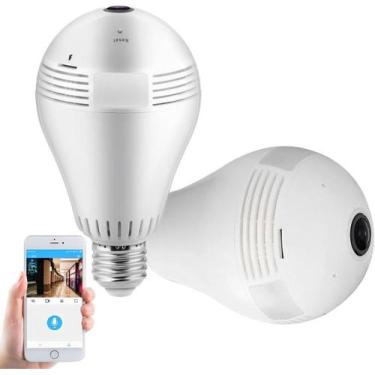 Imagem de Lâmpada Câmera 360 com Microfone - Alarme e Sensor de Presença para Se