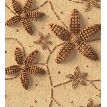 Imagem de Papel De Parede Floral Bege Para Quarto Sala - PAPEL E PAREDE ADESIVOS