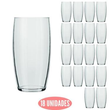 Imagem de Conjunto 18 Copo Vidro Oca Transparente 300ml Nadir Agua - NADIR FIGUE