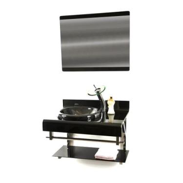 Imagem de Gabinete Vidro Banheiro Estilo Choppin Full Inox Cores - Cubas e Gabin