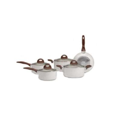 Imagem de Jogo De Panelas Brinox Granada Vanilla Com Indução 5 Peças