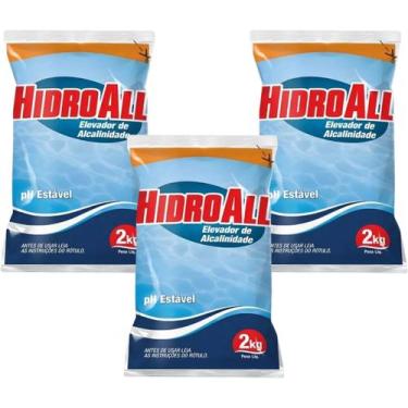 Imagem de 3 Elevador Alcalinidade Hidroall 2kg Para Piscina Ph Estavel