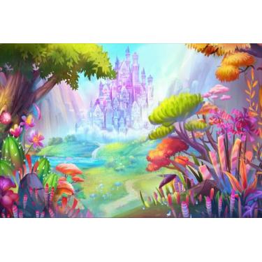 Imagem de Painel de Lona Castelo no Bosque - Fabrika de Festa, 200x150cm