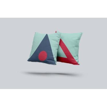 Imagem de Kit 2 Almofadas Com Enchimento Abstrato Colorido - Core Decore