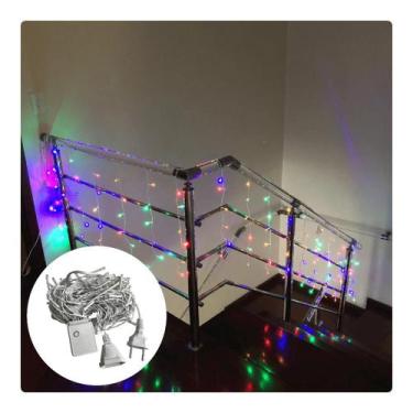 Imagem de Cortina 120 Led Fosco C/Fio Branco Decoração Enfeite 4x0,6m - TOP NATA