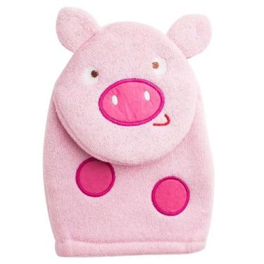 Imagem de Luva Para Banho Infantil Amigos da Fazenda - Marco Boni, Rosa, Porquin
