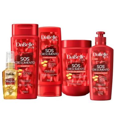 Imagem de Dabelle SOS Crescimento + Óleo Mágico Rícino Reparador 40ml + Creme de