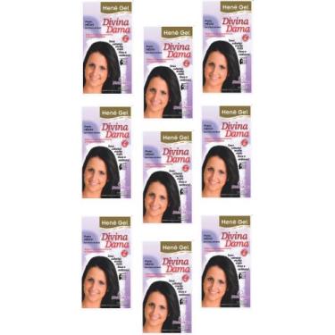 Imagem de Hene em gel jaborandi 180gr pouch preto forte (preto azulado) - Divina