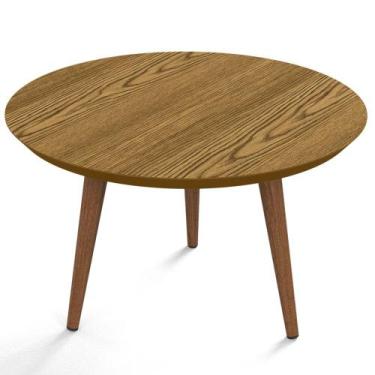 Imagem de Mesa de Centro Redonda Pés Madeira Luna 590 Cumarú - Patrimar Móveis, 