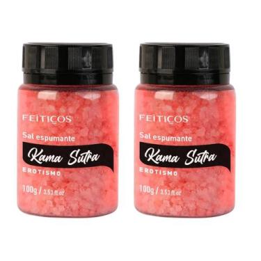 Imagem de KIT com 2 Sais De Banho Espumante Kama Sutra Erotismo 100g - Feitiços