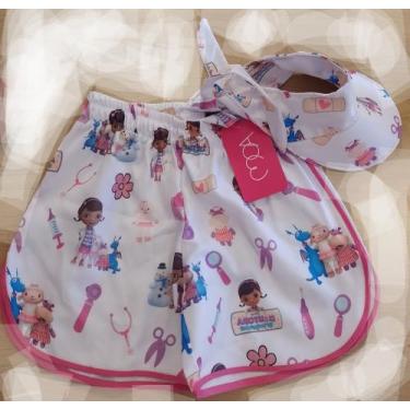 Imagem de Shorts infantil verão com viseira - De Bia para Sophia , Estampas infa