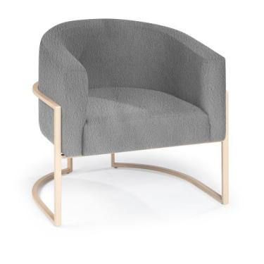 Imagem de Poltrona Angico Aço carbono Dourado - Drop mobiliário